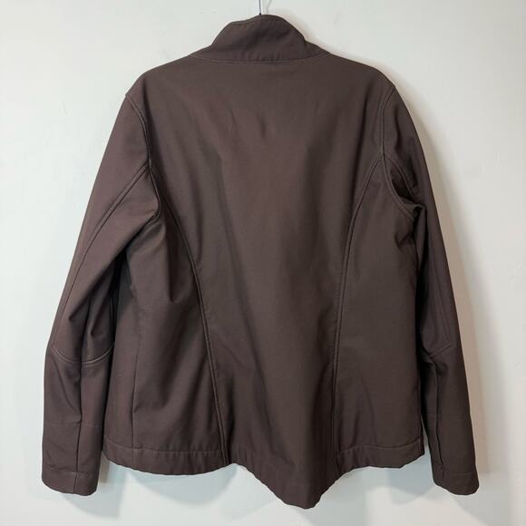 Cinch Women's Conceal Carry Bonded Jacket Brown XL Arm Logo Shell Full Zip - Picture 2 of 9